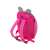 Ikonka rózsaszín macis hátizsák oldal- és hátulnézet, állítható pántok