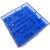 Blue 3D cube maze puzzle game with metal ball