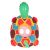 Ikonka Turtle Baby Float - Top view of inflatable turtle swim ring for infants