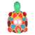 Inflatable turtle baby swim ring with handles and leg holes, perfect for pool or beach fun