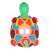 Inflatable turtle baby swim ring with handles and leg holes, perfect for pool or beach fun