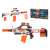BLASTER MODULAR KARBIN 4in1 30 darts toy gun, white and orange, with scope, silencer, and extra magazines