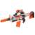 BLASTER MODULAR KARBIN 4in1 30 darts toy gun, white and orange, with scope, silencer, and extra magazines