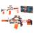 BLASTER MODULAR KARBIN 4in1 30 darts toy gun, white and orange, with scope, silencer, and extra magazines