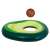 Inflatable avocado pool float with a brown ball, green and yellow colors