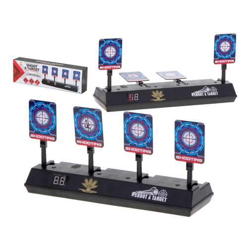Shoot a Target electronic target game with 4 targets, digital display, sound and light effects
