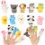 10 darabos bábos plüssállat kabalák készlet of animal finger puppets