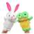 Finger puppet set, featuring a white rabbit and a green frog, perfect for imaginative play and storytelling