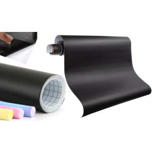 Black chalkboard sticker roll with chalk, 45cm x 200cm, self-adhesive, for kitchen, home, office, kids room - Drawing Board