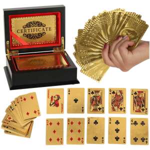 Goldene Plastikspielkarten in einer dekorativen Geschenkbox 73417875 Kartenspiele