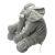 Grey Plush Elephant Toy Sitting