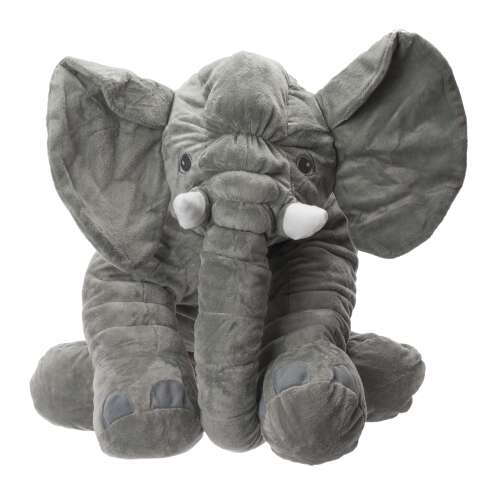 Gray plush elephant, 60cm, soft and cuddly, perfect for cuddling and sleeping