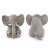 Front and back view of Grey Plush Elephant Toy