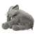 Side view of 60cm Grey Plush Elephant Toy