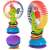 Multi-colored baby toy, a spinning wheel with suction cup, for babies to play with
