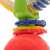 Close-up of the base of the baby toy, showing the suction cup and the colorful rings