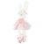 Plush bunny ballerina in pink dress