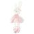 Plush bunny ballerina toy in pink dress, 42cm