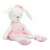 White plush ballerina bunny in pink dress, 42cm