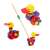 Wooden duck push toy with colorful wheels and beads, perfect for toddlers learning to walk