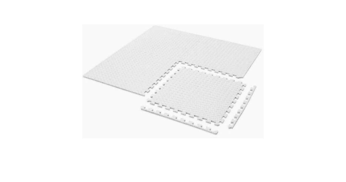 Foam puzzle mat for kids white 60x60 4pcs Pepita