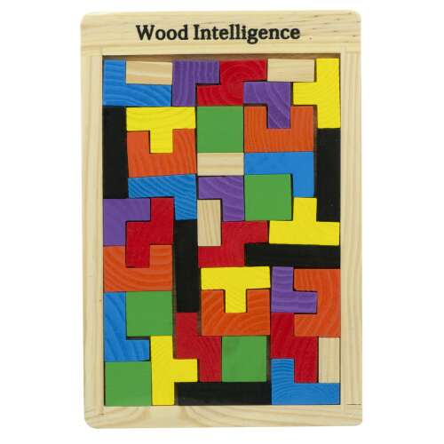 Drevený tetris puzzle hra 40ks