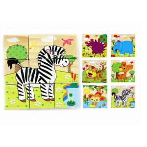 Puzzle educațional din lemn - Safari 9pcs 57980858 Puzzle pentru copii