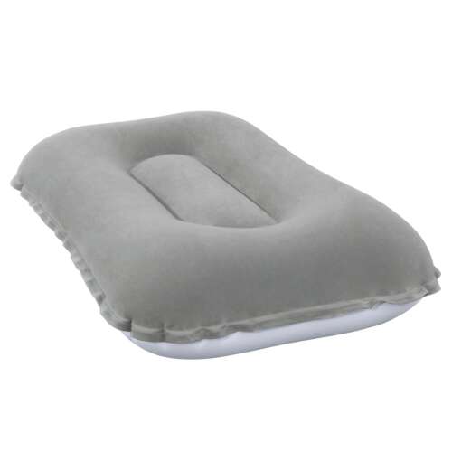 Bestway inflatable pillow, gray, for travel, camping, and car