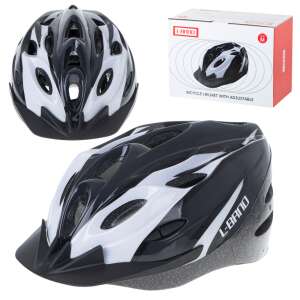 L-BRNO regulowany kask rowerowy rozmiar M 54-58cm czarny-biały - Kask rowerowy