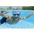 Child wearing Bestway 22011 blue and green diving mask swimming underwater