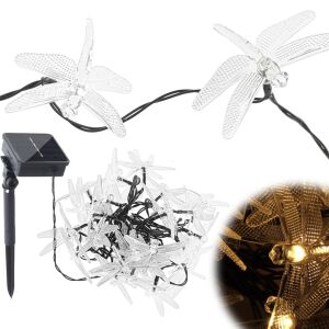 Ikonka Dragonfly Solar String Lights, 30 LED, Warm White - Solar lantern
