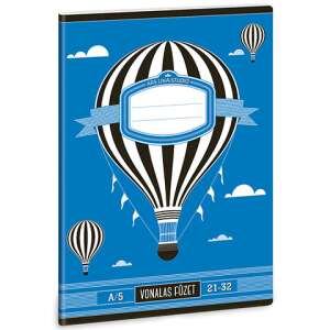 Caiet cu linii A/5 Ars Una Studio cu design cu balon cu aer cald - Ars Una