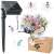 Napelemes virágos kerti lámpák 7m 50LED, solar panel, flower string, and packaging
