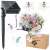 Napelemes virágos kerti lámpák 7m 50LED, solar panel, flower string, and packaging