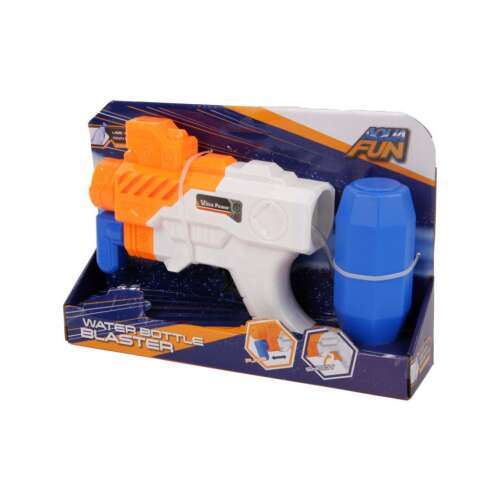 Aqua Fun Vízpalackos vízipisztoly, fehér, narancs, kék, csomagolásban