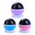 Star projector night light with moon and stars, showing different colors, blue, pink, purple