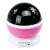 Pink star projector night light with USB charging, 2in1