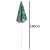 Ikonka folding parasol 190cm height with green leaf pattern, dimensions