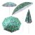 Ikonka 1.8m green leaf print beach umbrella collage