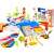 181 piece building toy set with screwdriver, drill, screws, and building blocks in a suitcase