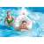 Intex unicorn donut pool float, white with sprinkles, for kids, in use