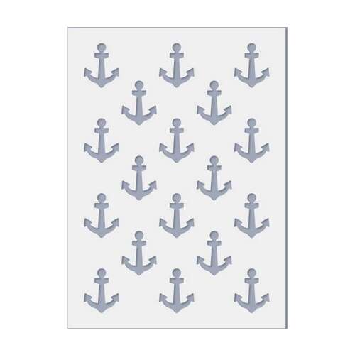 Festősablon horgony mintával festéshez, kézműveskedéshez és dekorációhoz