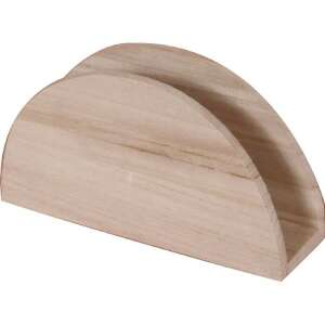 Suport de șervețele din lemn, lemn natural, 14x4x8 cm, Fa szalvétatartó, íves 14*4*8 cm 10286 - Obiect decorabil