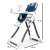 EcoToys Reindeer Blue Folding High Chair dimensions