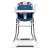 EcoToys Reindeer Blue Folding High Chair, front view