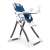EcoToys Reindeer Blue Folding High Chair, angled view