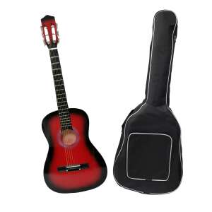 Klasická gitara IdeallStore s puzdrom, červeno-čierna - Hudobné nástroje