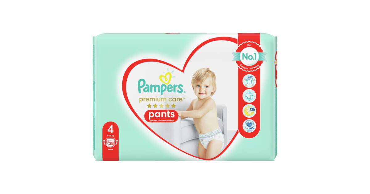 Pampers Premium Care Baby-Pants Diapers 9-15kg Maxi (38pcs