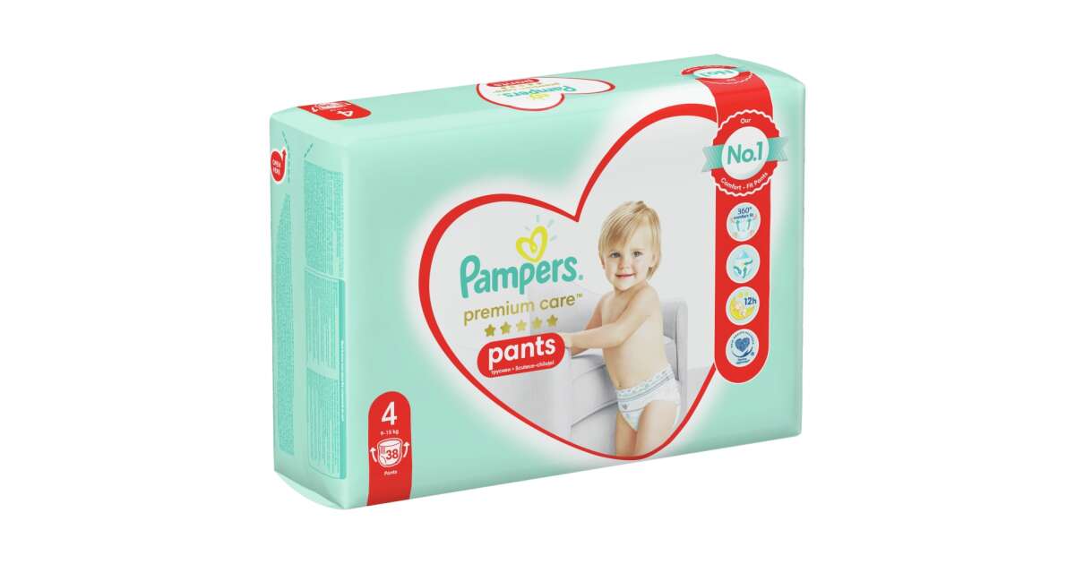 Pampers Premium Care Baby-Pants Diapers 9-15kg Maxi (38pcs)
