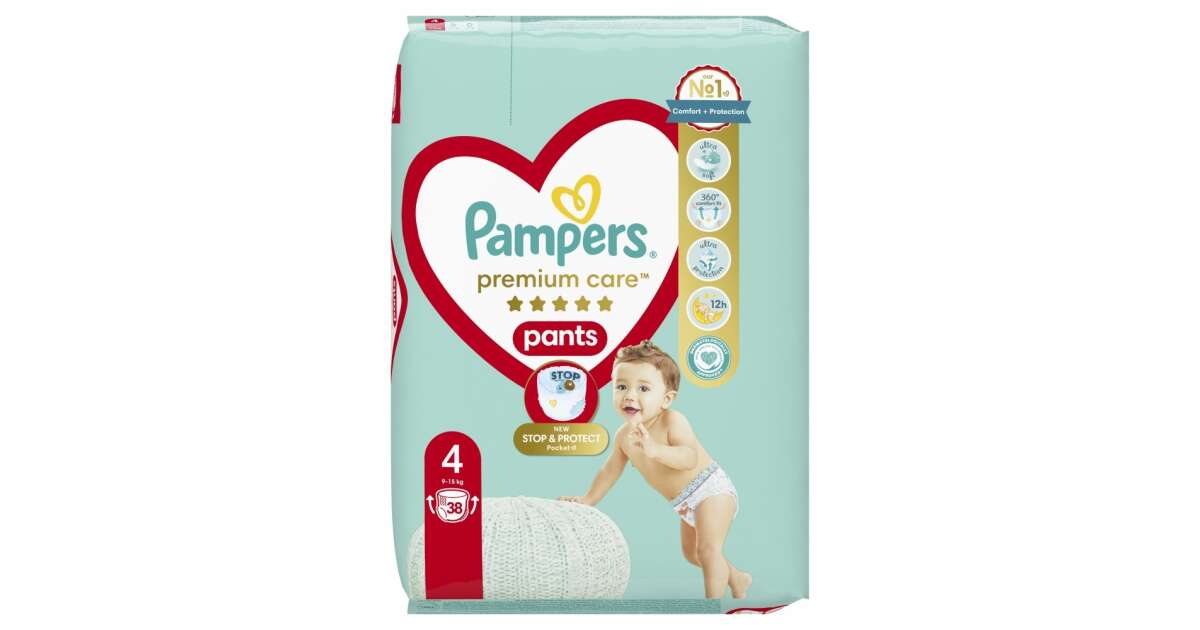 Pampers Premium Care Baby-Pants Diapers 9-15kg Maxi (38pcs